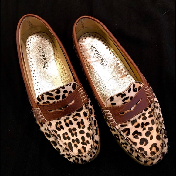 Sperry Shoes - Sperry Leopard Penny Loafers